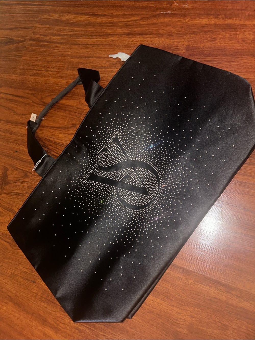 BNWT Victoria's Secret Black Tote with Rhinestone Logo